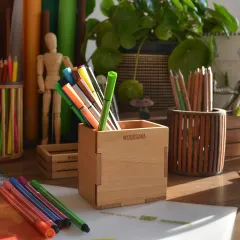 Kayın Ahşap Kalem Kutusu