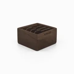 Gobi - Masaüstü Kartvizitlik - Organizer Küçük - 5 Bölümlü - Ceviz