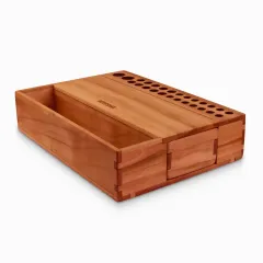 Reka Mini Kalemlik Organizer - Çekmece ve Açık Saklama Gözü - Kiraz