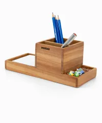 ProKit Çok Amaçlı Ofis Organizer - Kalemlik Not Kağıdı Kutusu Ataşlık Bir Arada - Model 2 - Kiraz