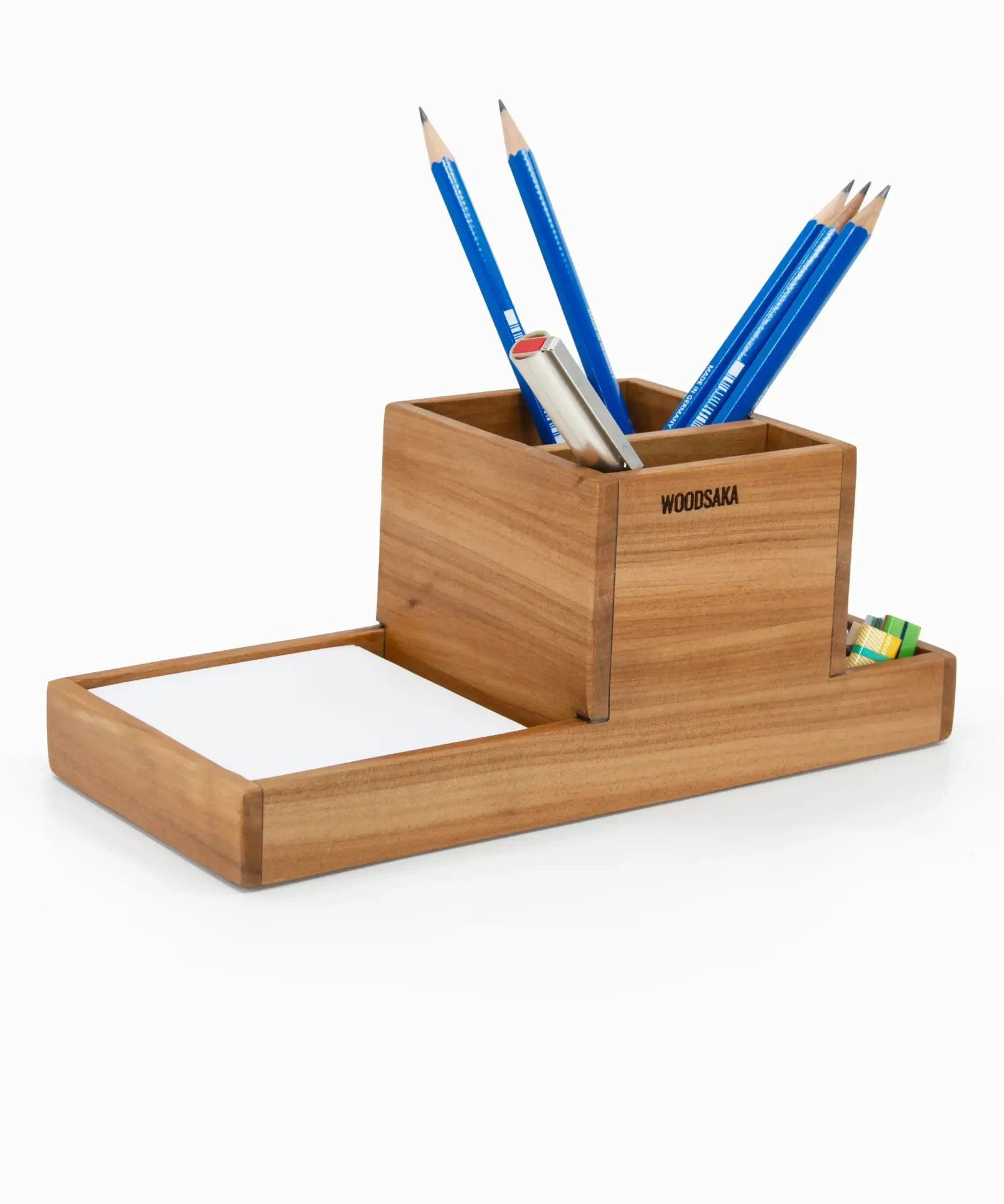 ProKit Çok Amaçlı Ofis Organizer - Kalemlik Not Kağıdı Kutusu Ataşlık Bir Arada - Model 2 - Kiraz