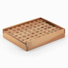 Woodsaka Bölmeli Sürgülü Kapaklı Yatay Kutu - Bahar