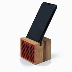Woodsaka - Hoparlör Telefon Standı - Ceviz Kiraz ve Paduk Ağaçlarından