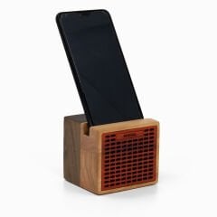 Woodsaka - Hoparlör Telefon Standı - Ceviz Kiraz ve Paduk Ağaçlarından